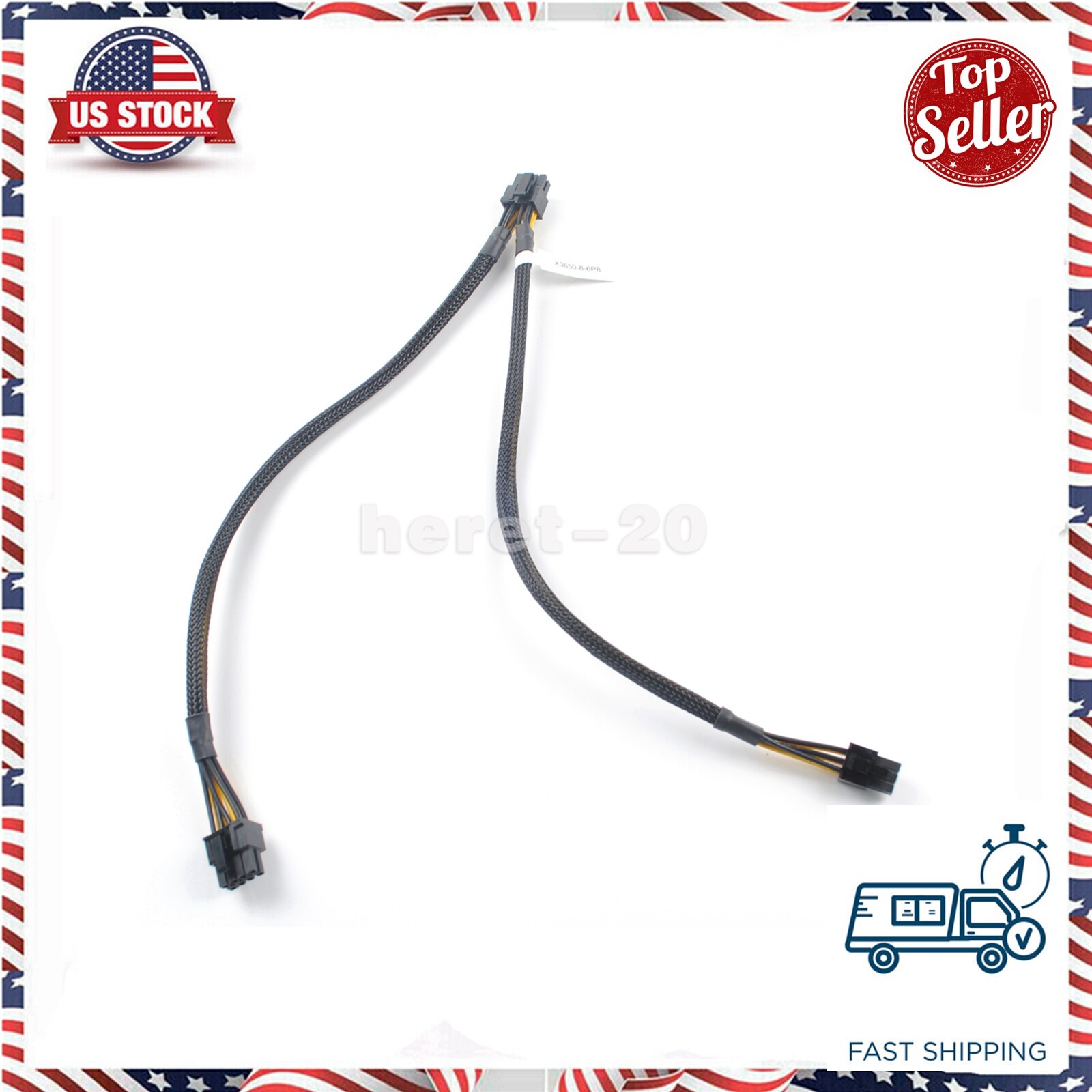 8pin to 6+8pin Power Cable for DELL T5600 T3600 & GPU FX4800 K4000 Video Card