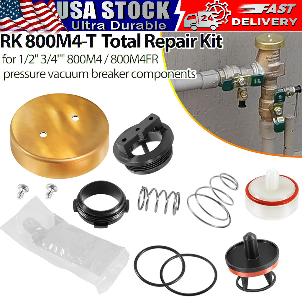 For Watts 887727 RK 800M4-T 1/2"-3/4" Pressure Vacuum Breaker Total Repair Kit