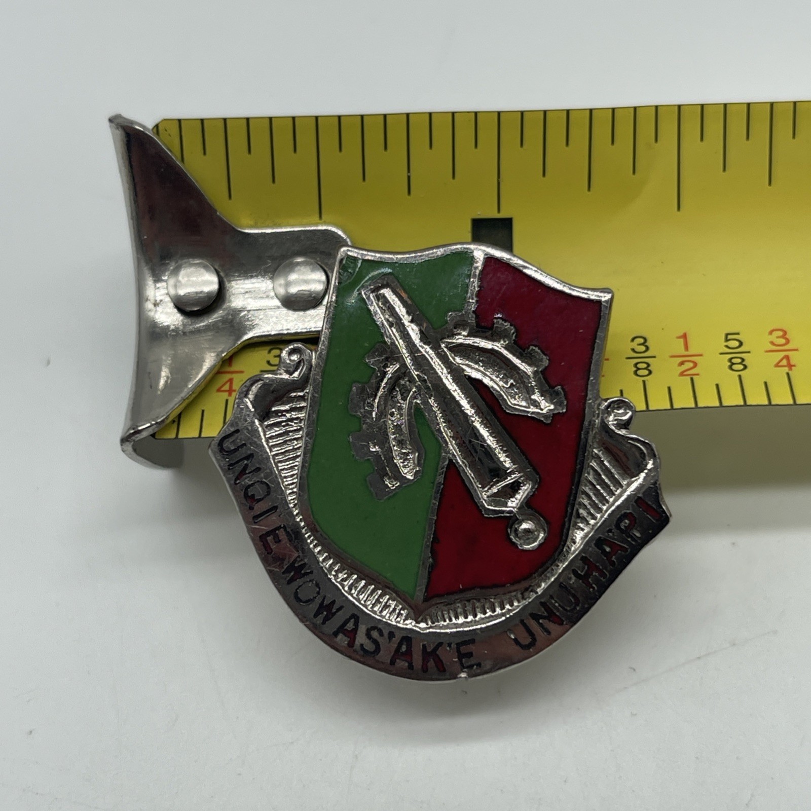 U.S. Military 126th Maintenance Battalion DI DUI Pin Clutch UNQIE WOWAS’AK’E I-O