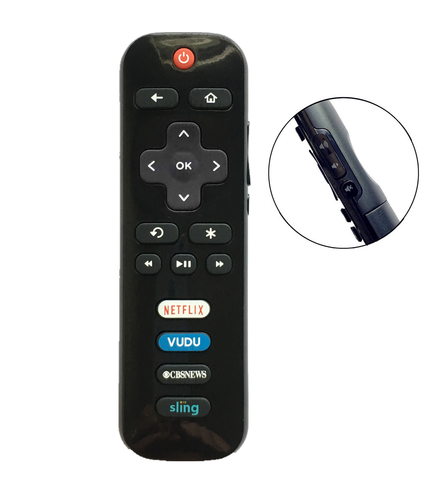 New RC280 Replace TV Remote Control for TCL TV with Netflix VUDU CBS Sling Keys