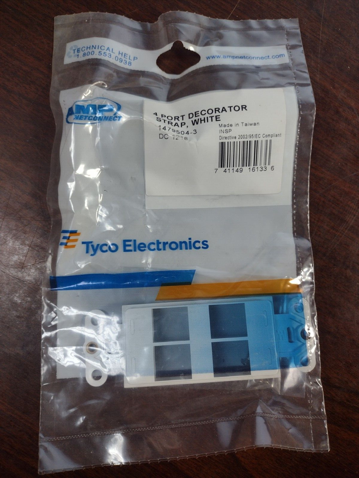 AMP NETCONNECT 1479504-3 MODULAR INSERT MOUNTING STRAPS 4-PORT NEW BOX of 10 EA.