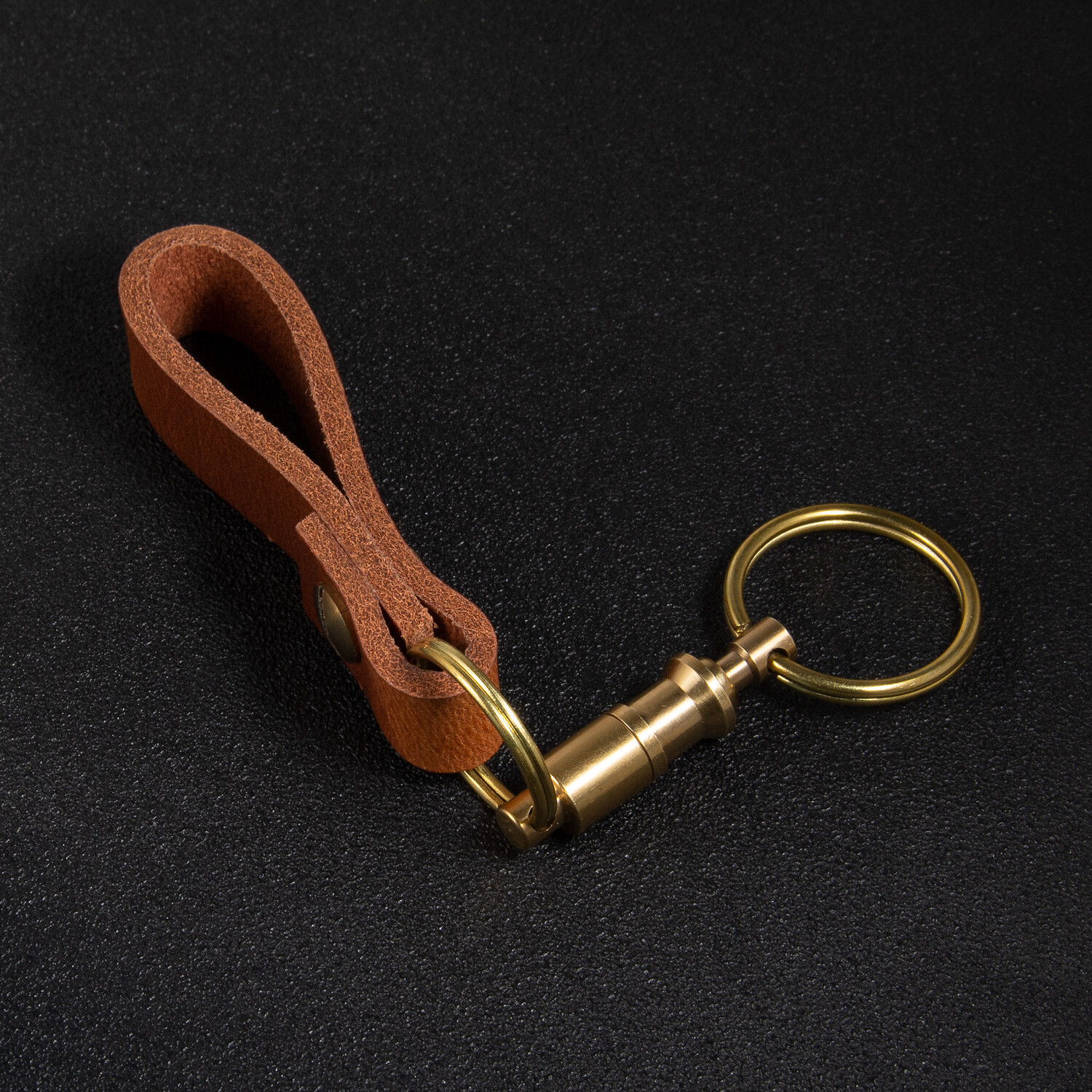 Leather Belt Loop Quick Release Detachable Keychain Pull Apart Key Rings