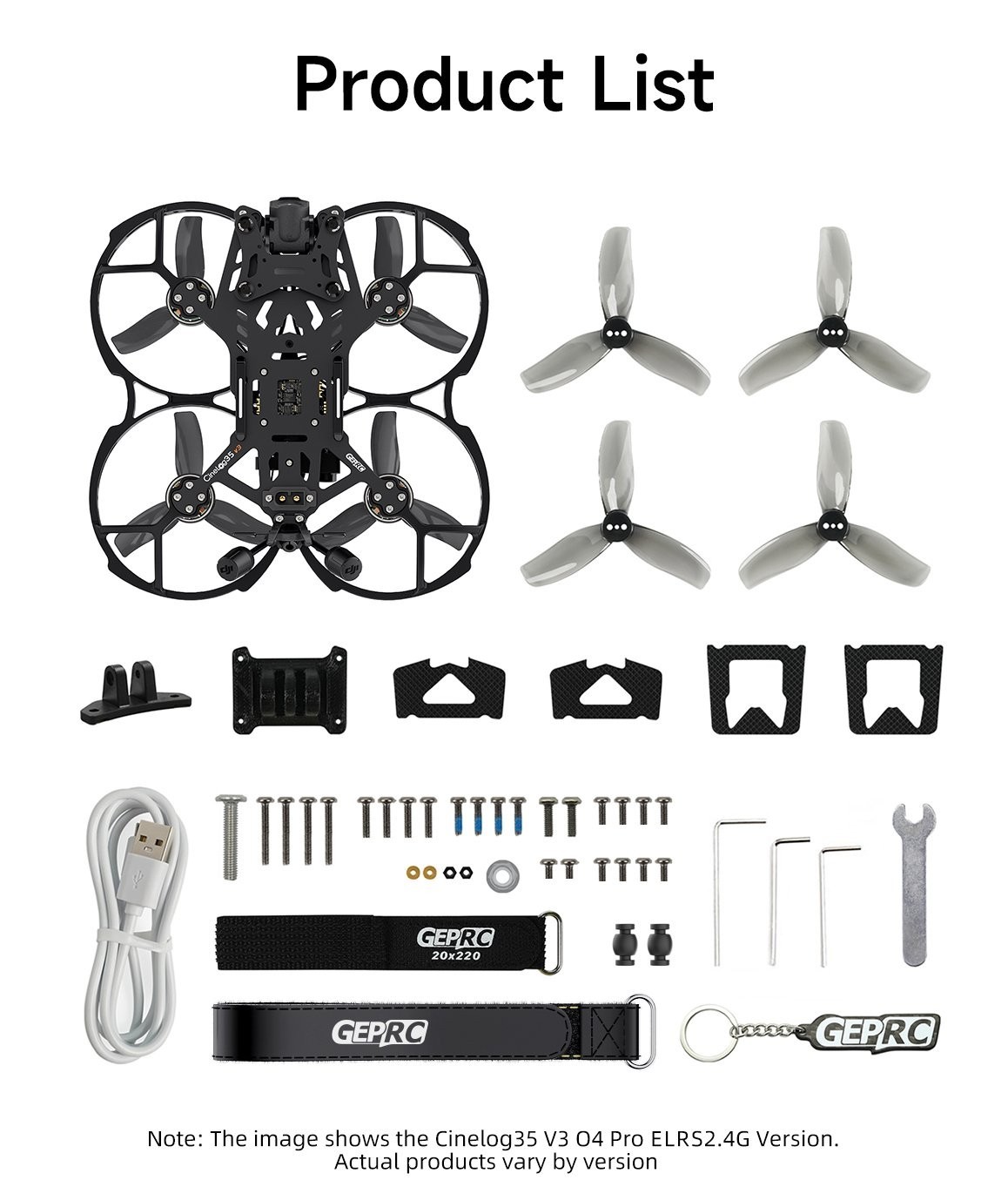 GEPRC CineLog35 V3 WTFPV GPS ELRS 2.4G 3.5" Cinema FPV Frame Kit (NO Camera/VTX)