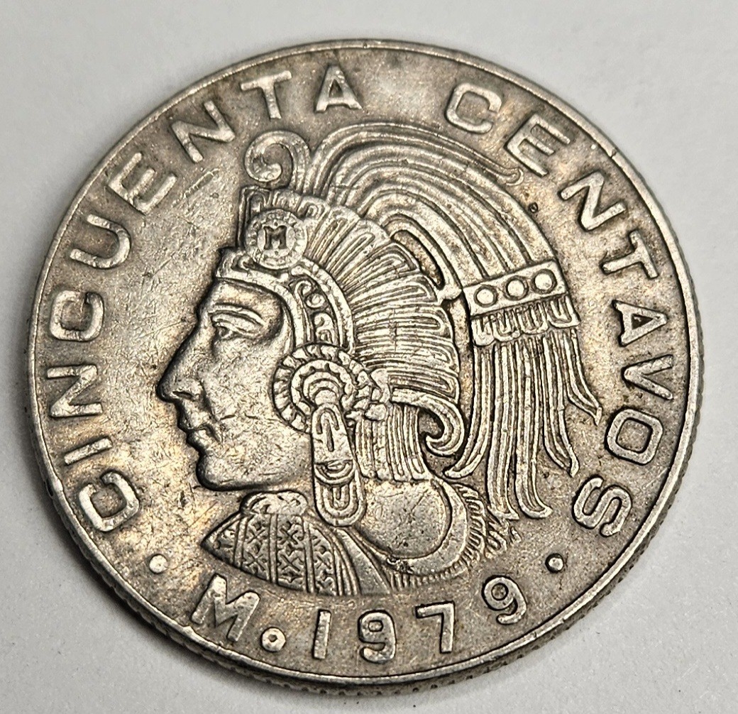 1979 Mexico Cincuenta 50 Centavos - Mexican Copper Nickel World Coin - L3