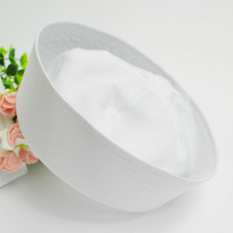 Cute White Doughboy Navy SAILOR Fishing Marine Popeye Costume Hat Cap 54cm nn