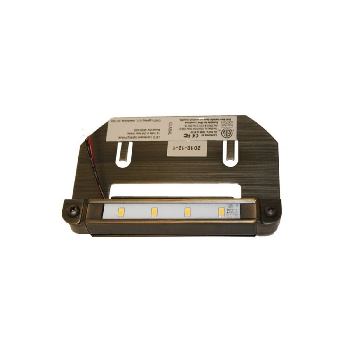 CAST Engineered 4.5 in. Wall Light Square Edge LED Aged Brass