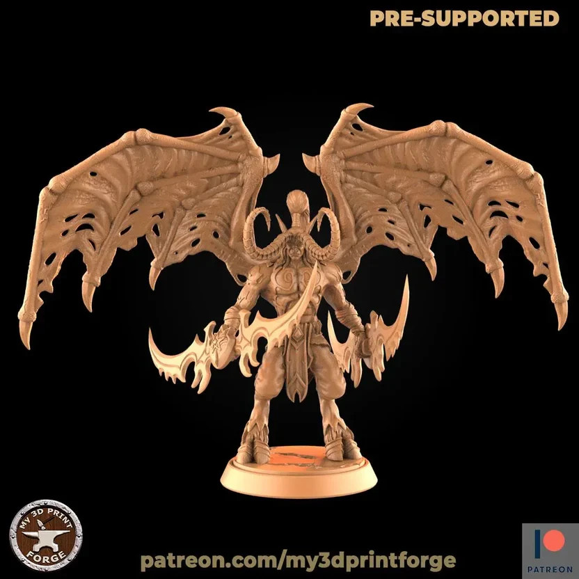 Warcraft Miniatures - Demon Hunter Illidan Stormrage - My3DPrintForge
