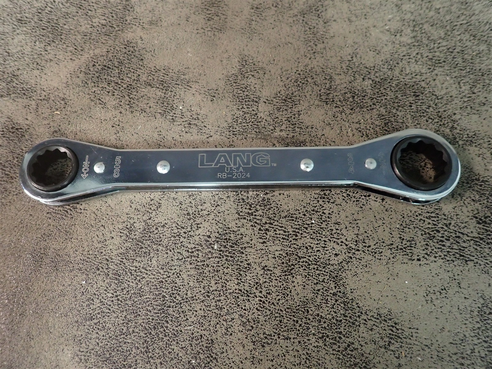 LANG RB-2024 5/8" & 3/4" 12 Point Combination Ratcheting Box Wrench (BN364)