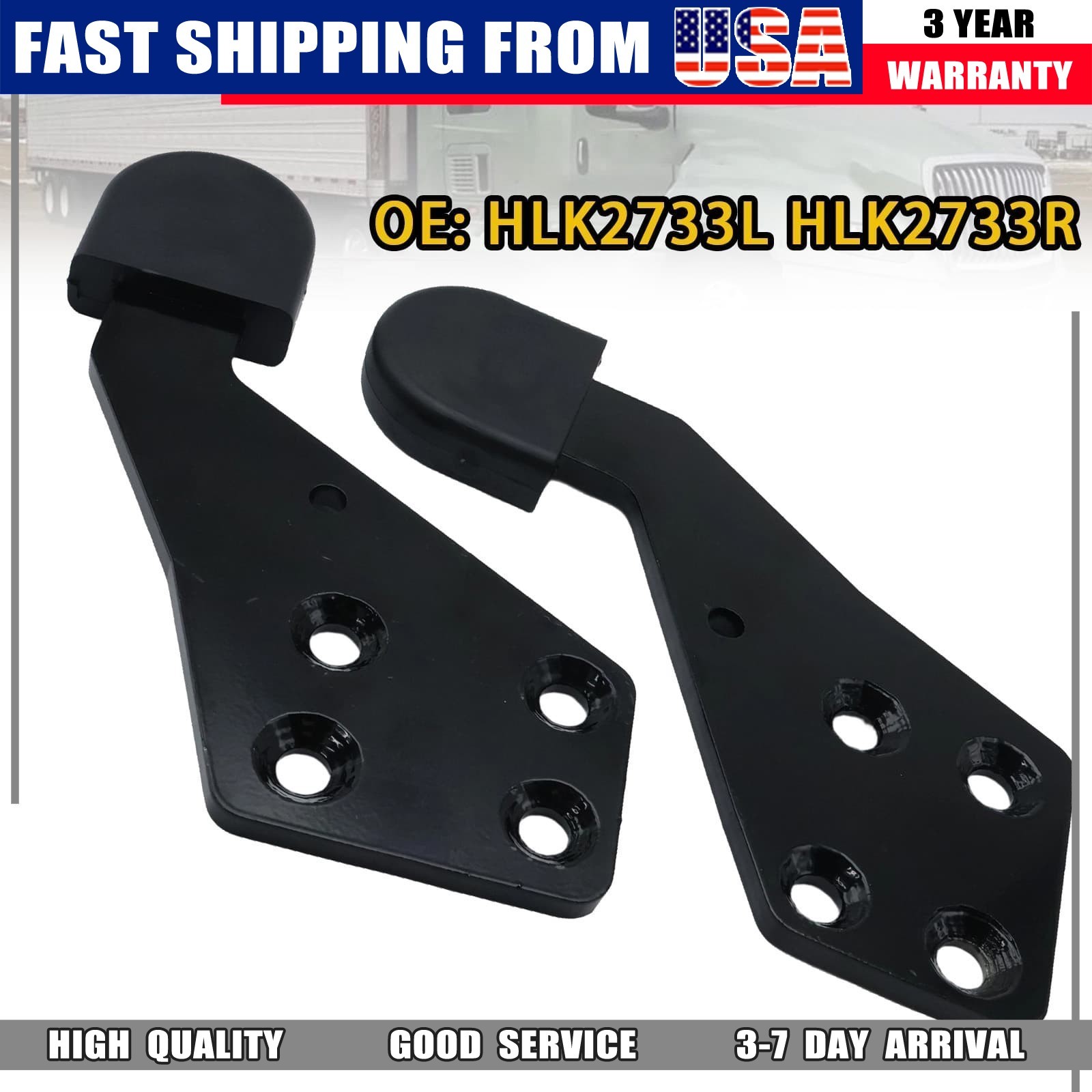Left+Right HLK2733L HLK2733R Hood Guide Poly For Select International Trucks USA