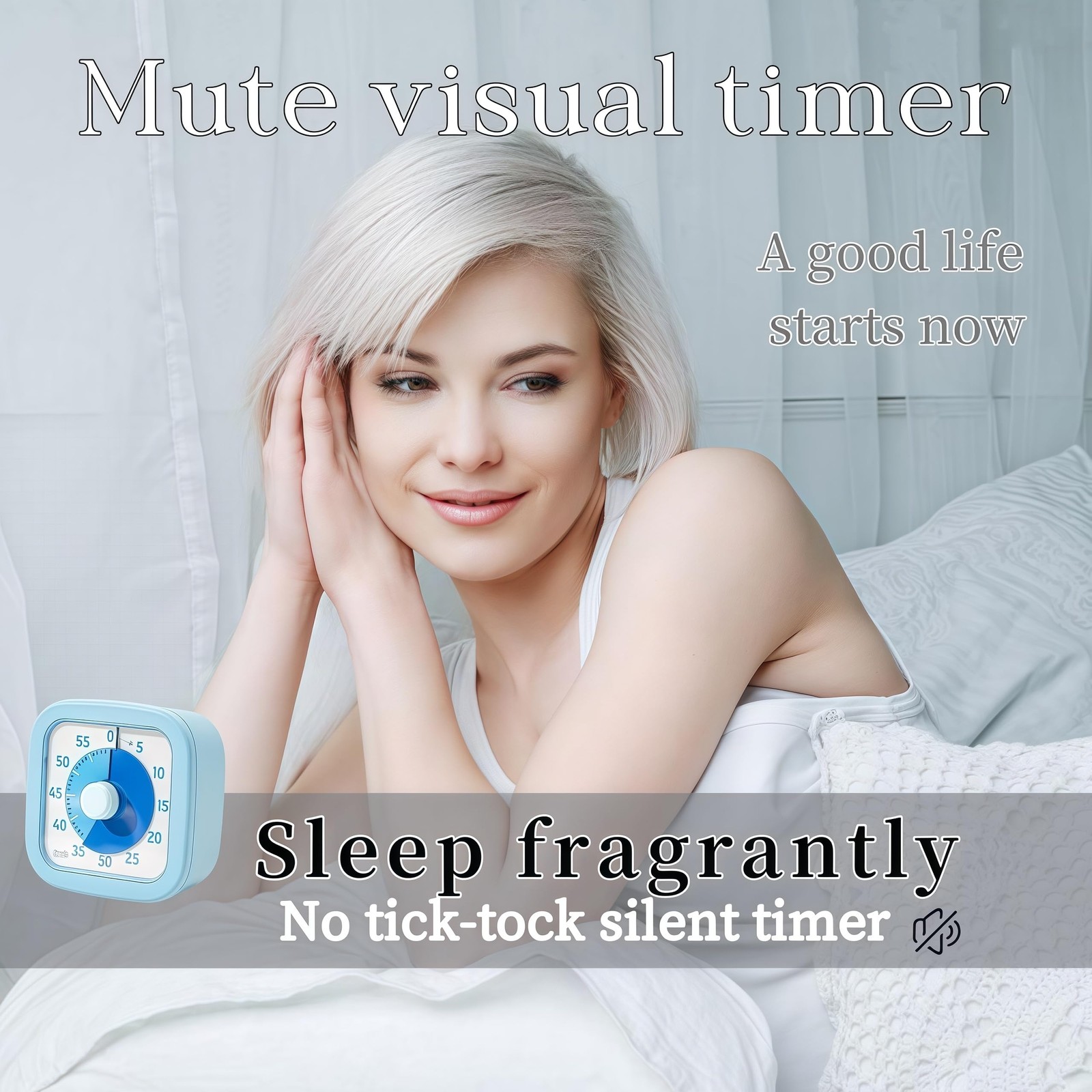 Visual Timer for Kids Home - 60 Minute Sky Blue