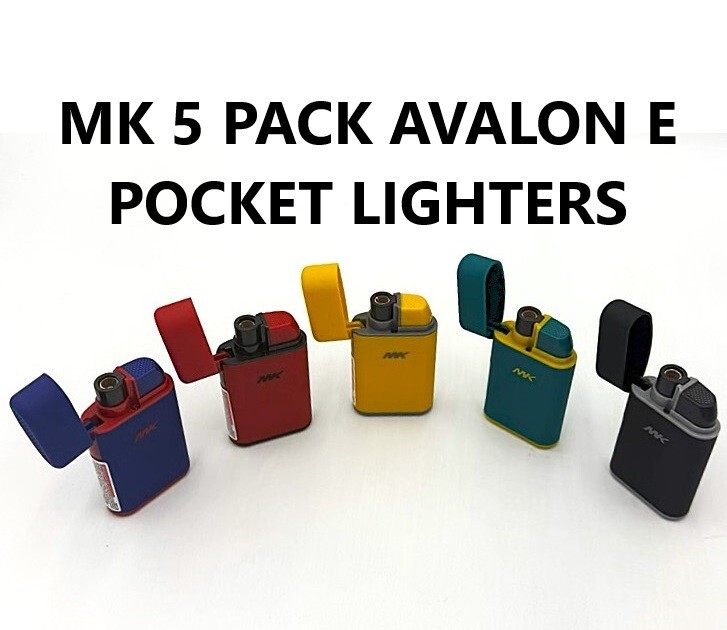 MK 5 PACK  AVALON E TORCH POCKET LIGHTERS (4490)