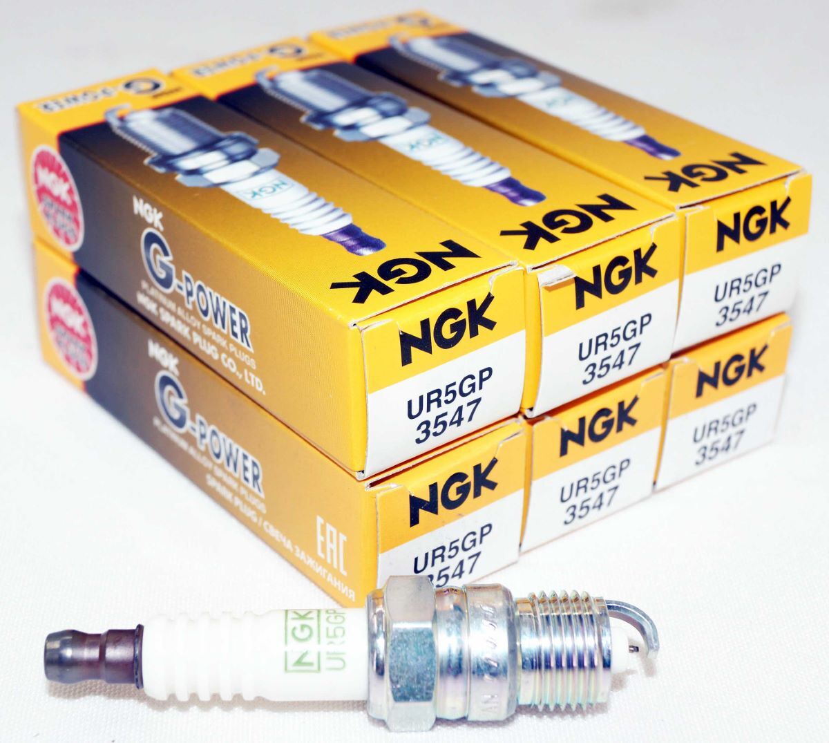 6 Pack Genuine Authentic NGK 3547 G-Power Platinum Spark Plugs UR5GP