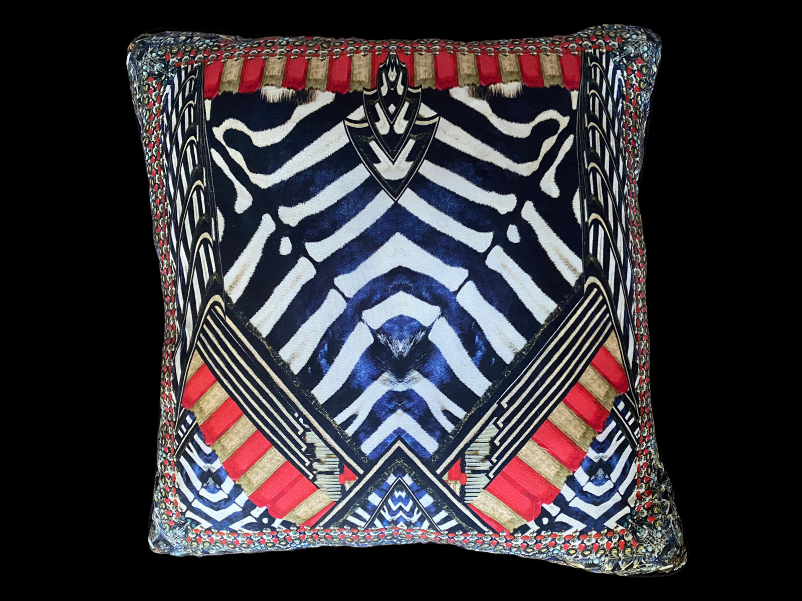 new CAMILLA SILK CRYSTALS LOUWALAN TALES CUSHION 45x45