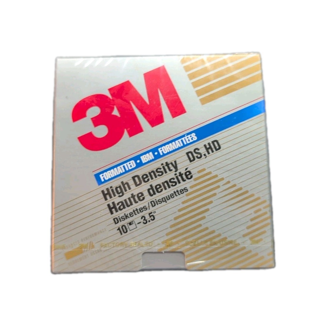 3M DS/HD 3.5” FLOPPY DISKS DOUBLE SIDED DOUBLE DENSITY 10 PACK - NEW, SEALED.