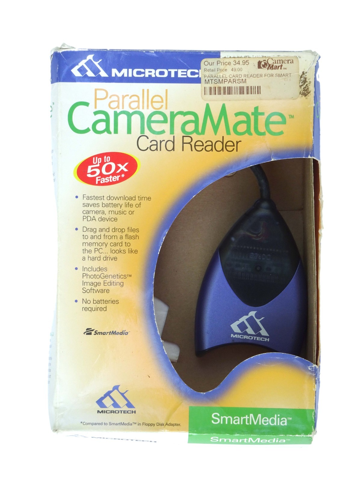 SmartMedia MicroTech Parallel CameraMate Card Reader New in Box for Computer