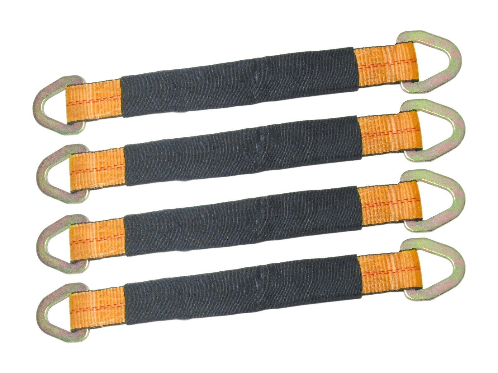 4 Pack 2" x 21" Axle Straps w/ Sleeve D Rings 6000 lb 3335 lb WLL