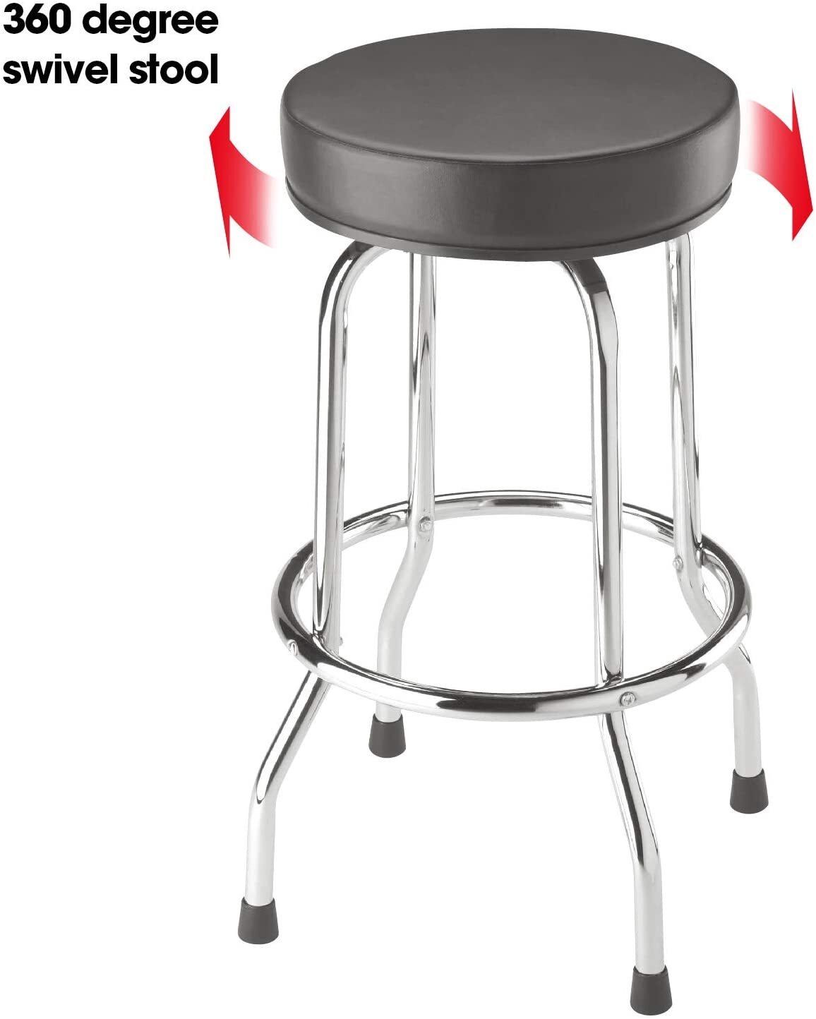 BIG RED 18.5" Swivel Bar Stool Padded Garage/Shop Seat, 28.74" Tall, Torin