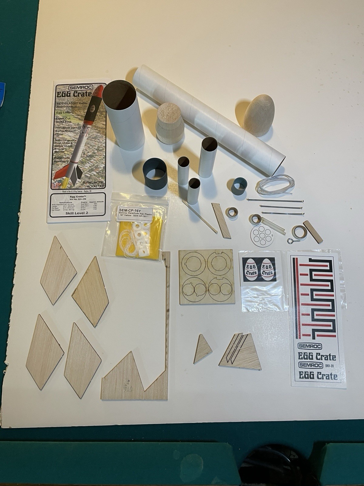 Semroc Model Rocket Egg Crate Kit KV-39 Open Complete EX Rocketry Estes Centuri