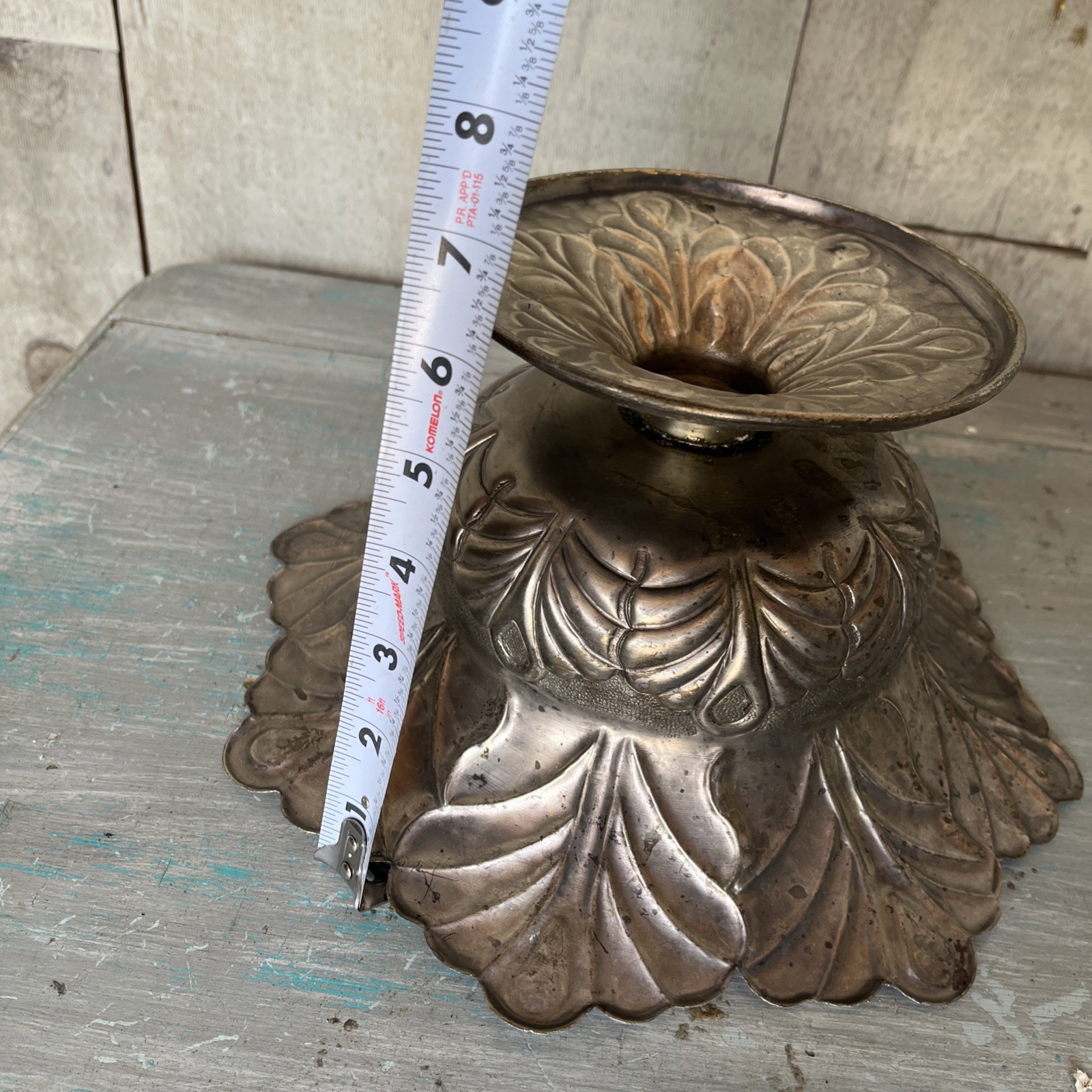 Vintage Silver-plated Pedestal Dish Or Footed Bowl, Nice Patina 11.5x6”