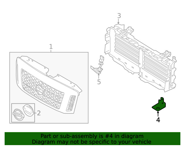 Genuine Nissan Shutter Bracket 21426-EZ00A