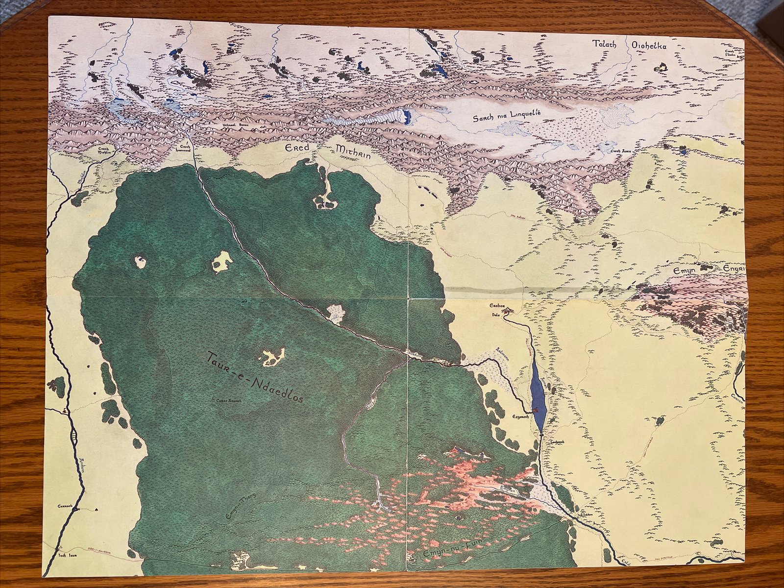 MAP from MERP Module: Northern Mirkwood, The Wood Elves Realm