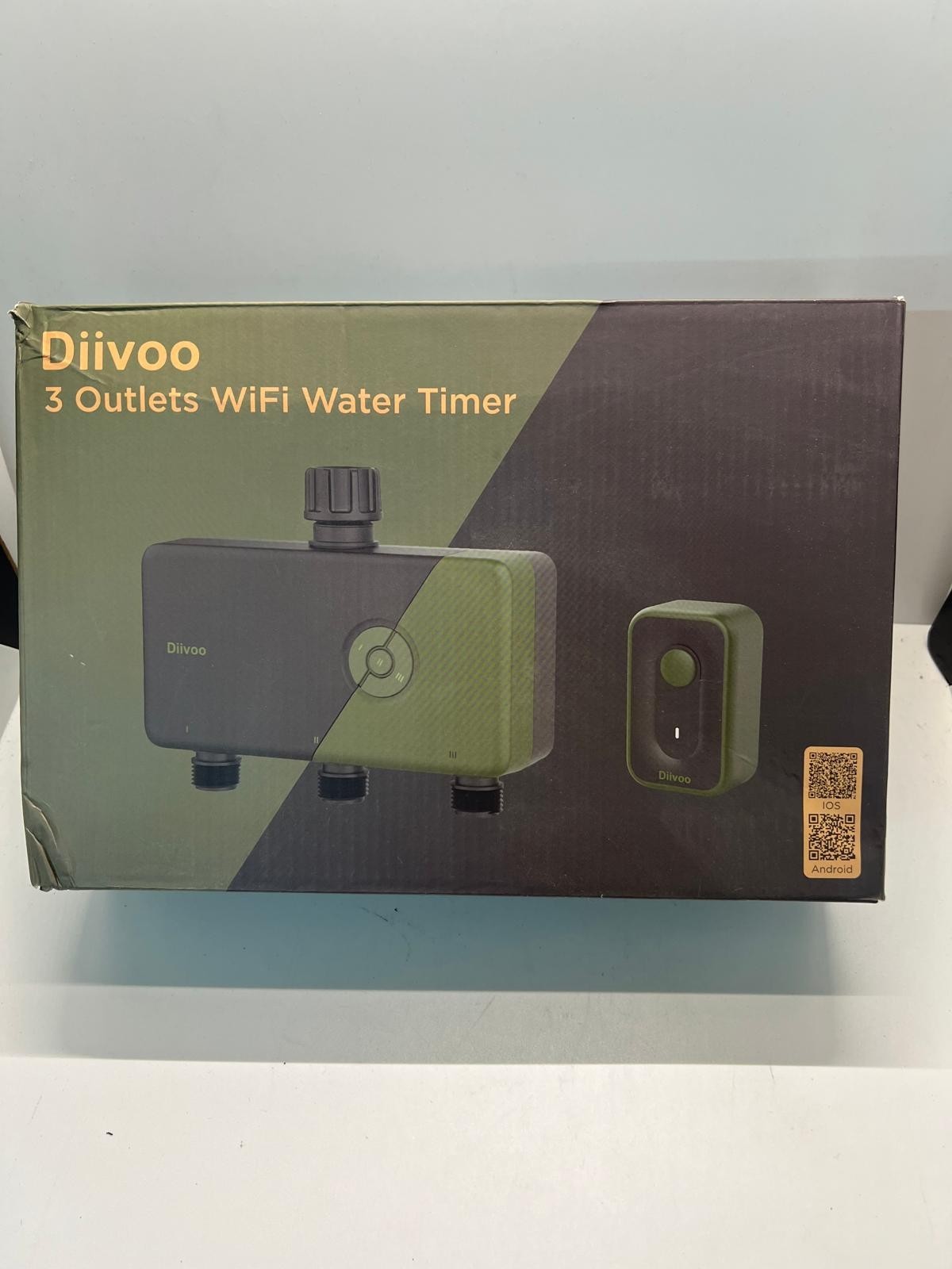 Diivoo WiFi Sprinkler Timer 3 Zone, Smart Water Hose Timer Compatible with Alexa