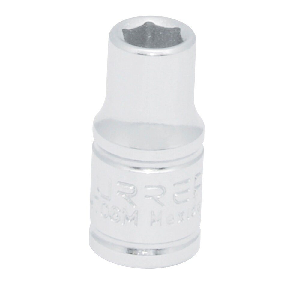 URREA 4706M 1/4" Drive Chrome Standard Socket 6 Point 6 mm