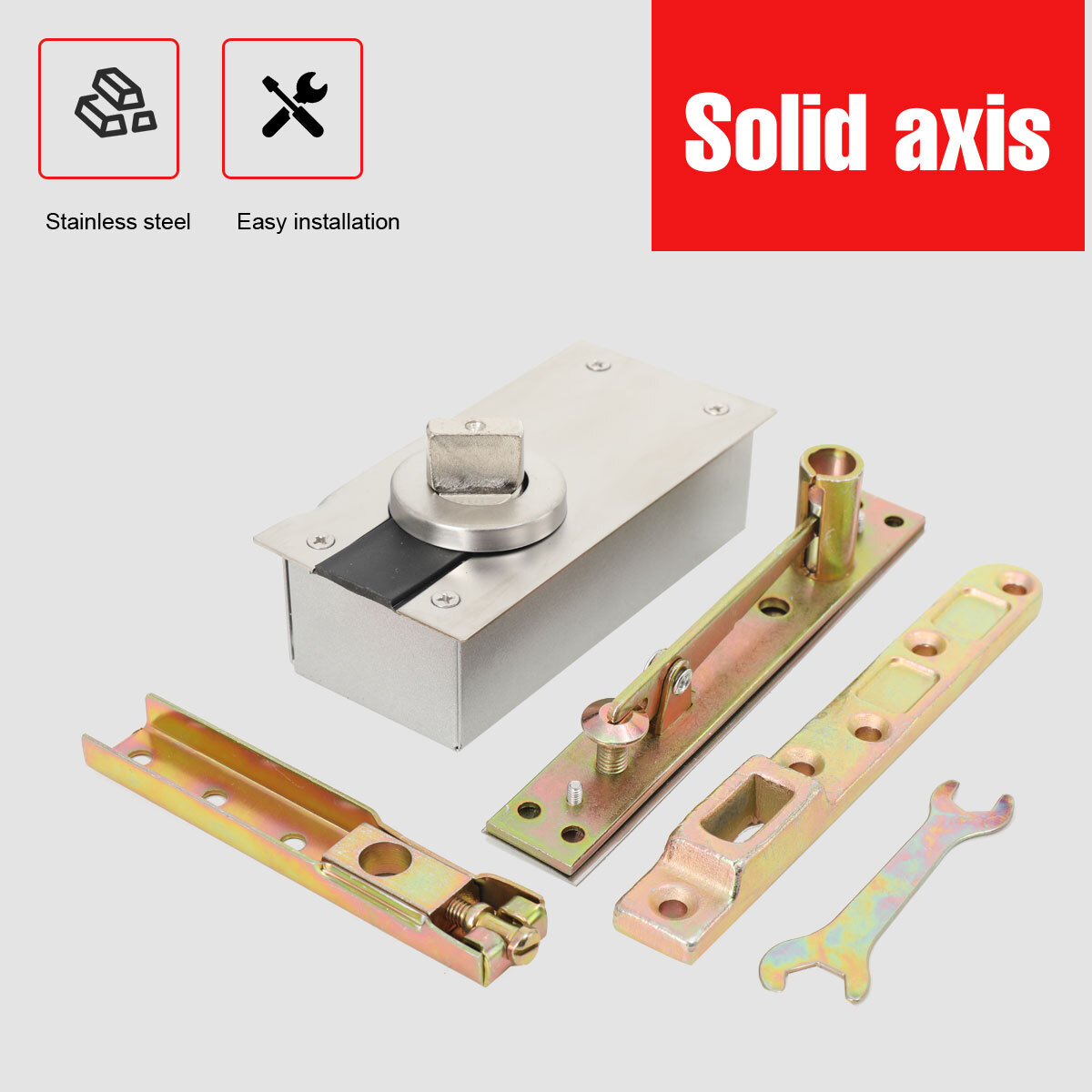 Pivot Door Hinge Heavy Duty Pivot Hinge for Wood Door 360 Degree Shaft 300KG/Set