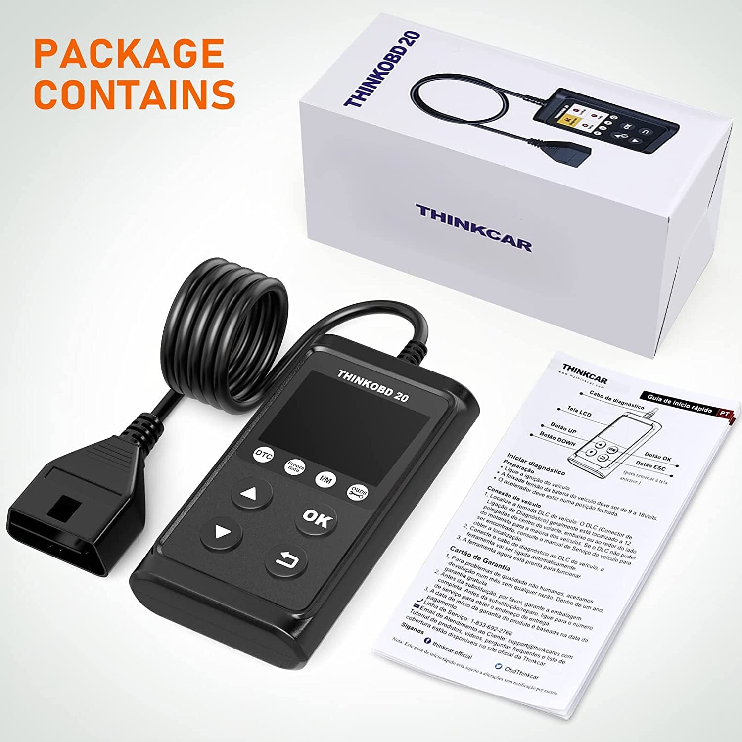 THINKOBD 20 Auto Code Reader OBD2 Scanner Car Check Engine Fault Diagnostic Tool