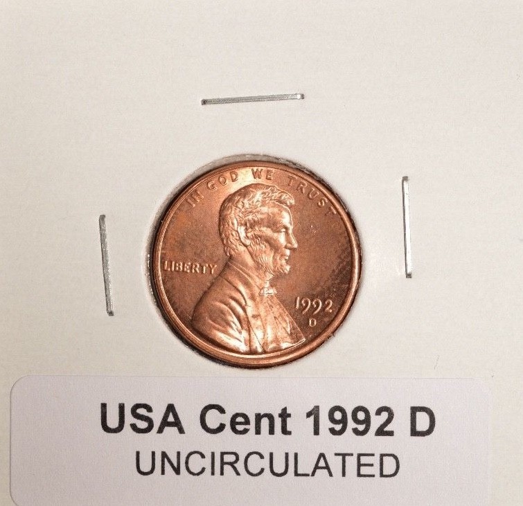 1992 D - USA Small Cent - UNCIRCULATED