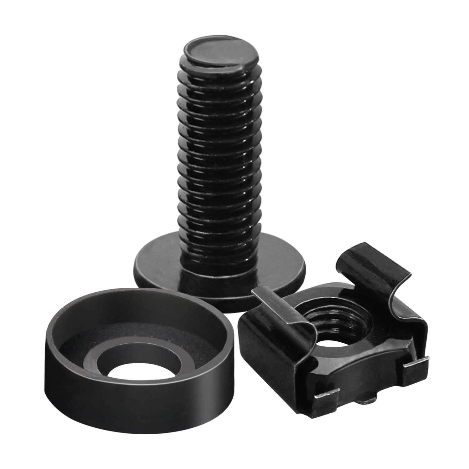 50-Pack M6 X 16Mm Computer Rack Mount Cage Screws, Nuts & Washers for Server Cab