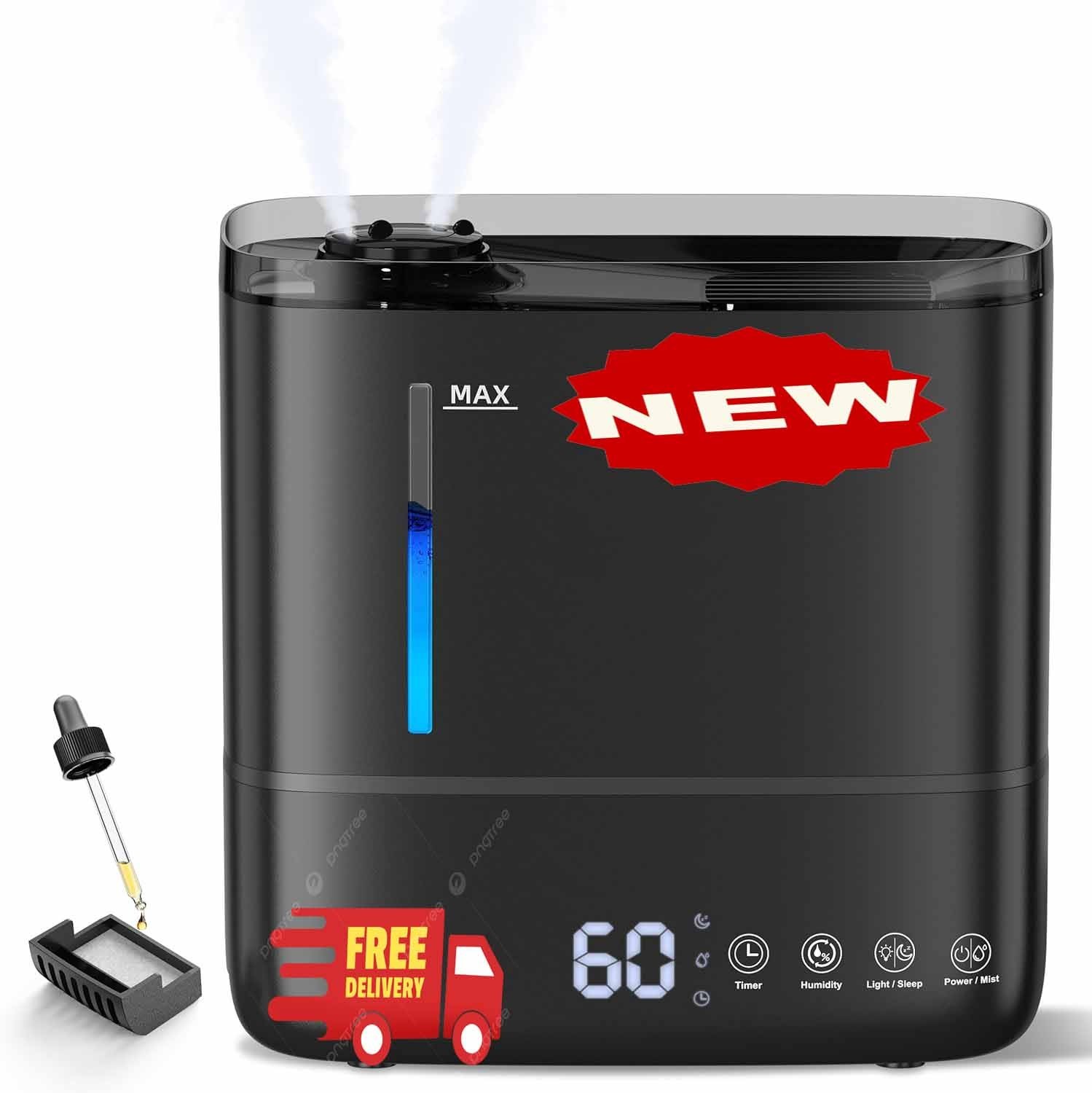 Humidificador para dormitorio, humidificador ultrasónico de 4 L para habitacione
