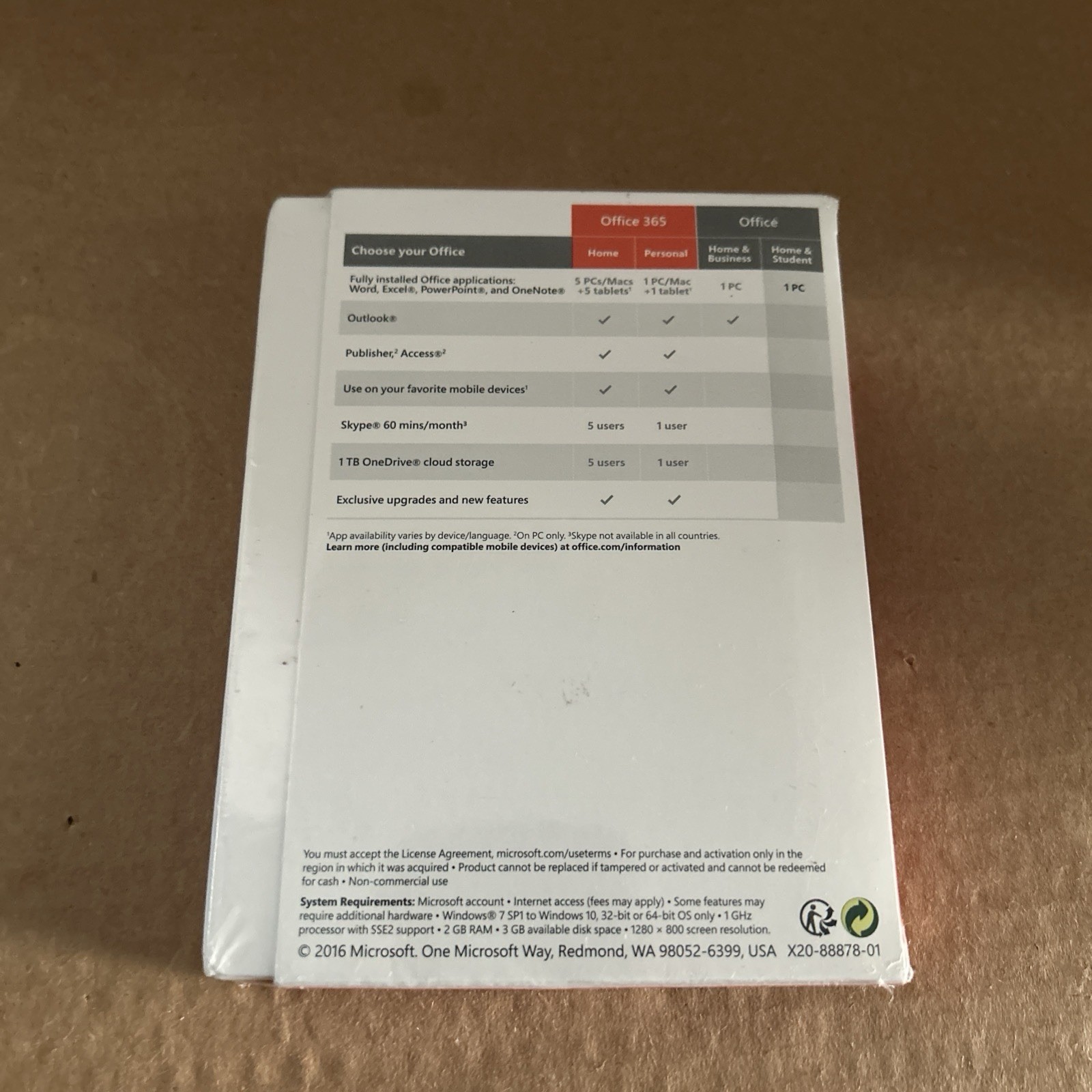 Microsoft Office Home & Student 2016 Software for Windows (79G04589) School Work