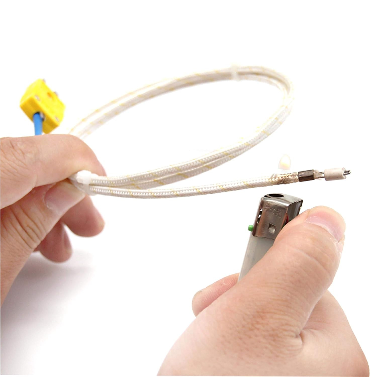 T-PRO K-Thermocouple Wire for Very High Temperature0-1000℃ Fiberglass 2M Wire