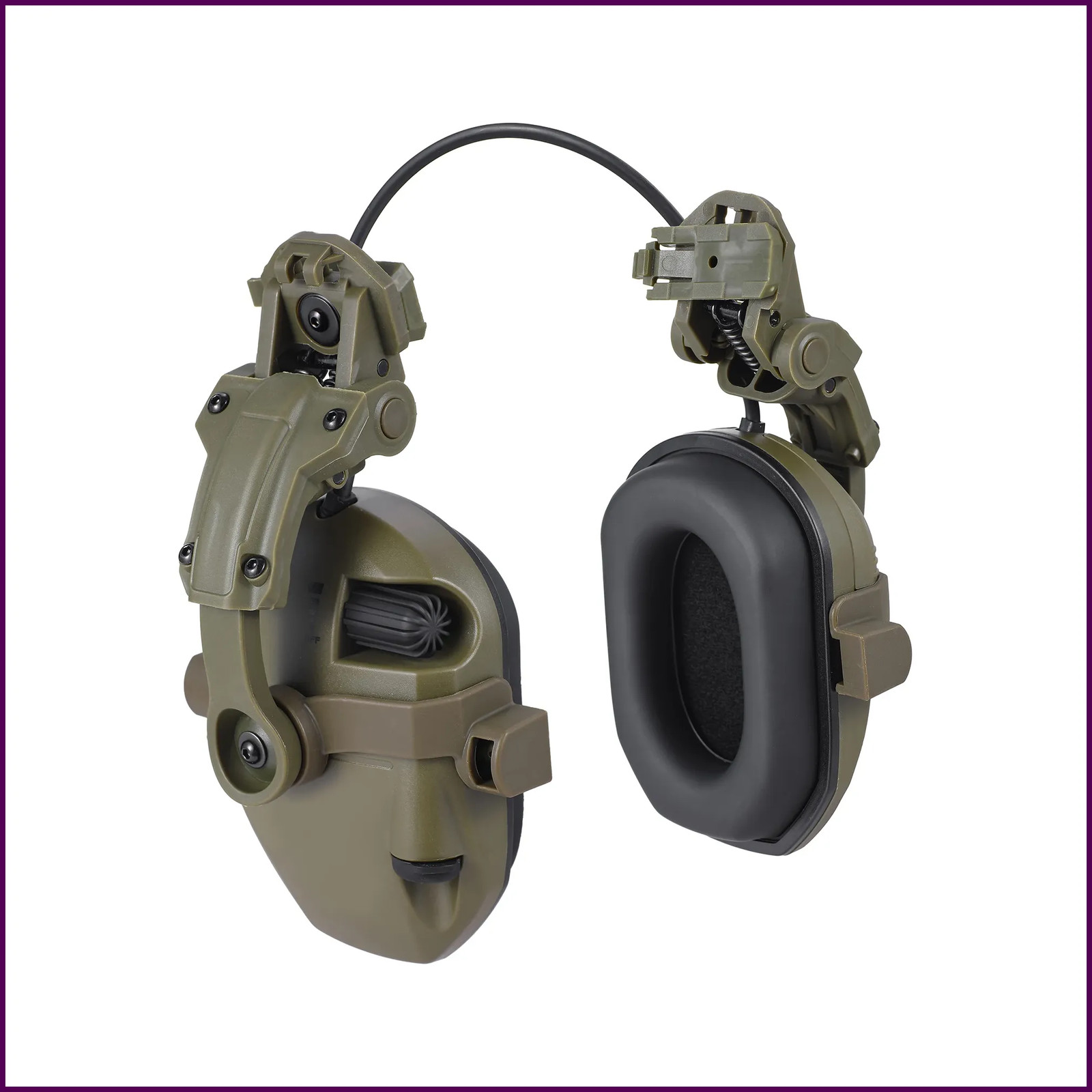 Active Helmet Mounted Earmuffs For Shooting Electronic Hearing Protection Ear