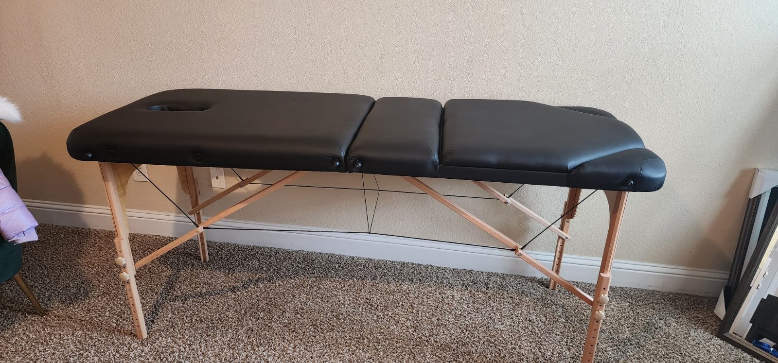 Luxton Home Premium Memory Foam Massage Table, Easy Set Up, Foldable & Portable