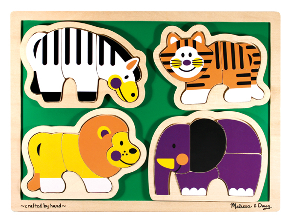 Melissa & Doug : Zoo Animals Shaped Puzzle  (NEW) 3946