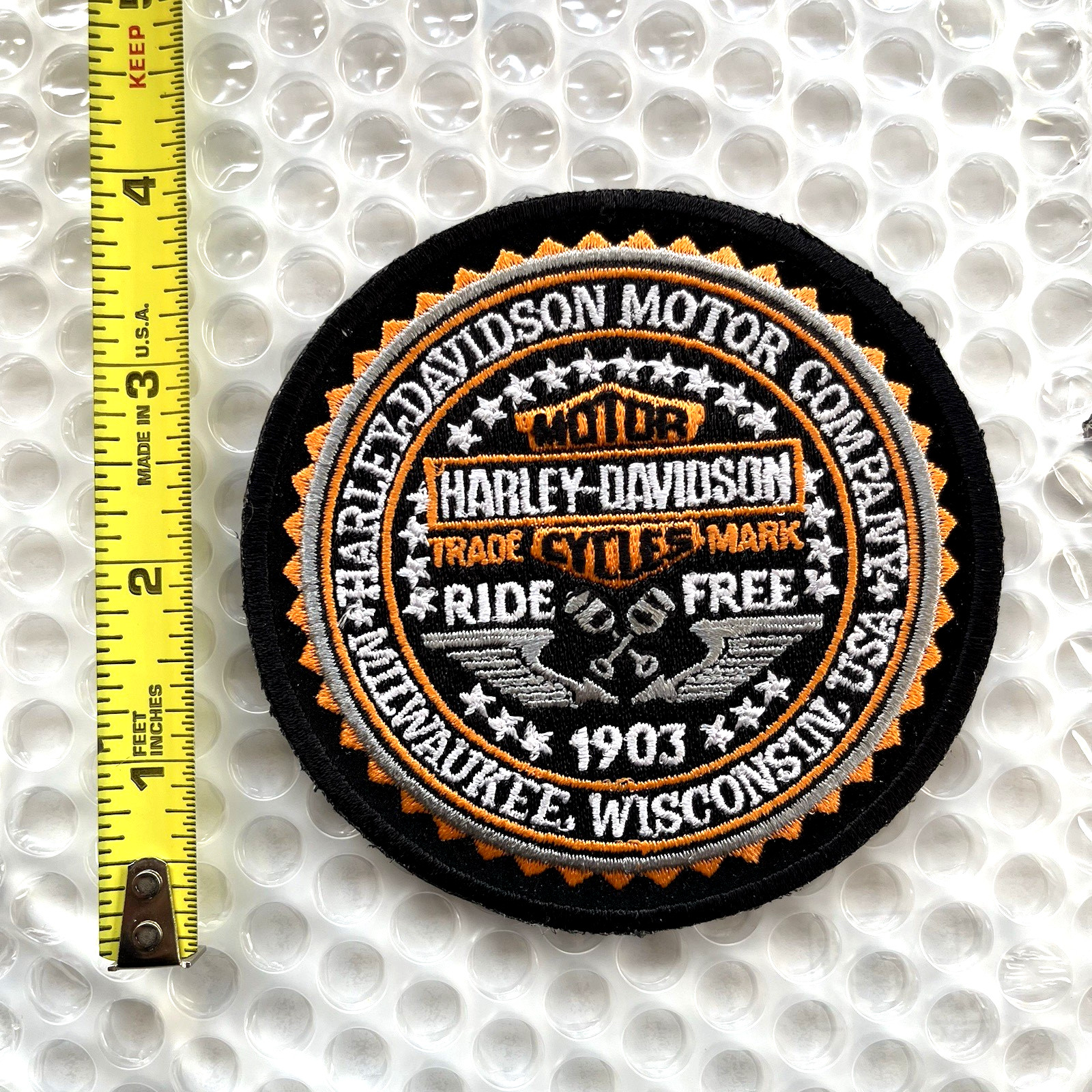 HARLEY DAVIDSON 'RIDE FREE' ROUND PATCH