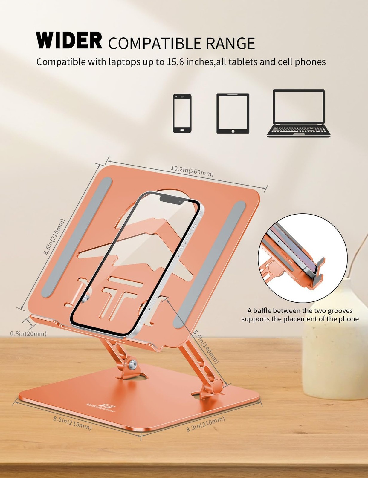 Laptop Stand, Ergonomic Adjustable Computer Stand for Collaborative Work, Fol...