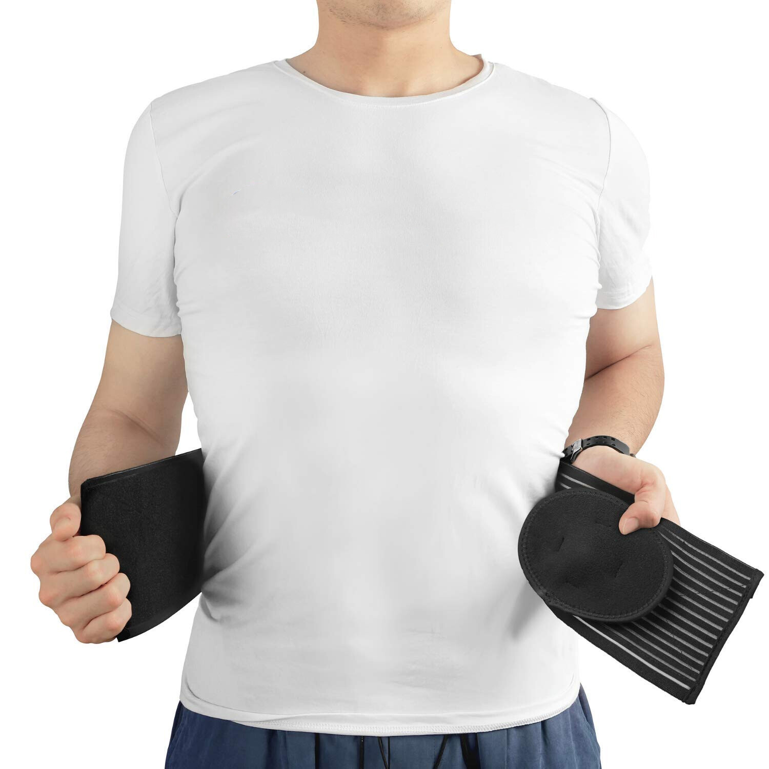 Umbilical Hernia Belt for Men & Women Abdominal Support with Compression Pad