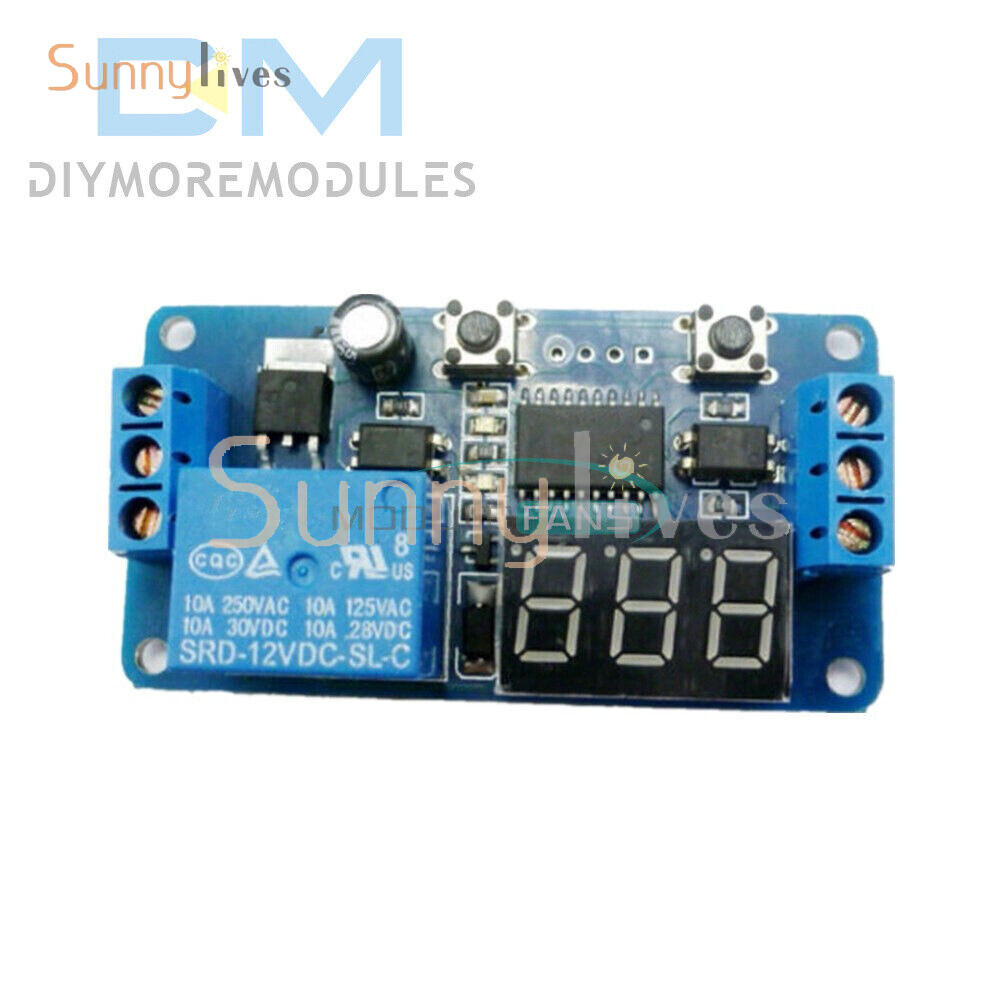 DC 12V NE555 Digitla LED Display Delay Time Relay Timer Switch Adjustable Module