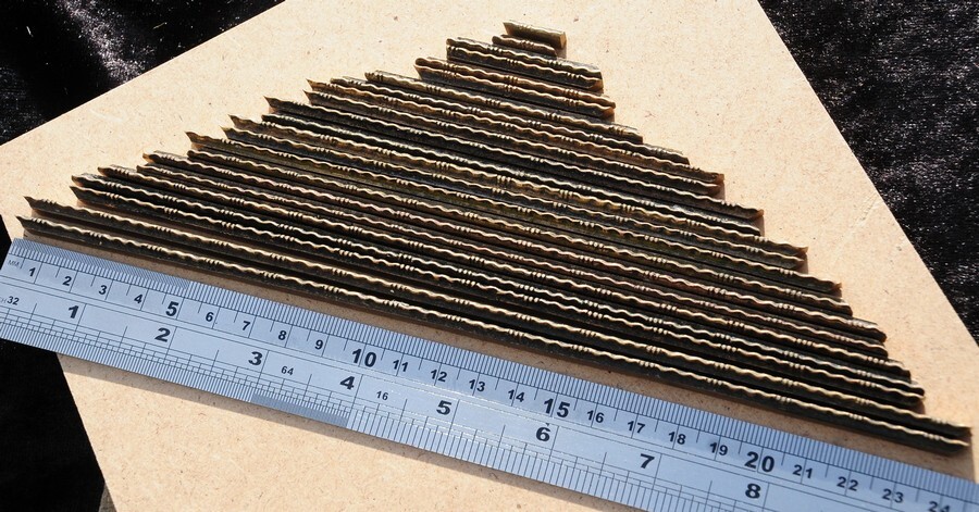 Lot of brass lines bookbinding gilding bookbinder line rule leather Art Nouveau+