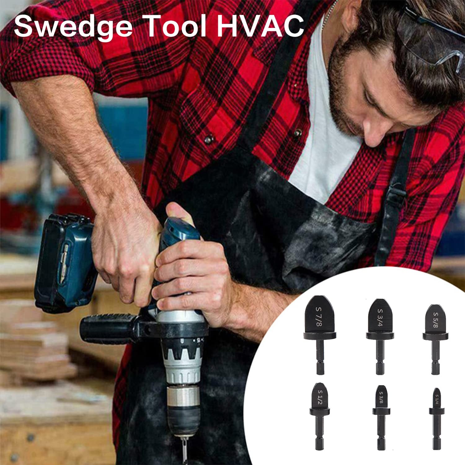 Swedge Tool Hvac Swaging Set Copper Pipe Expander Swaging Tool Drill Bit Set Pre