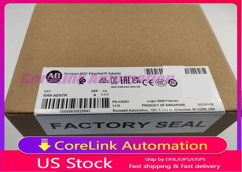 New Factory Sealed Allen-Bradley 5069-AENTR /A Compact 5000 EtherNet/IP Adapter