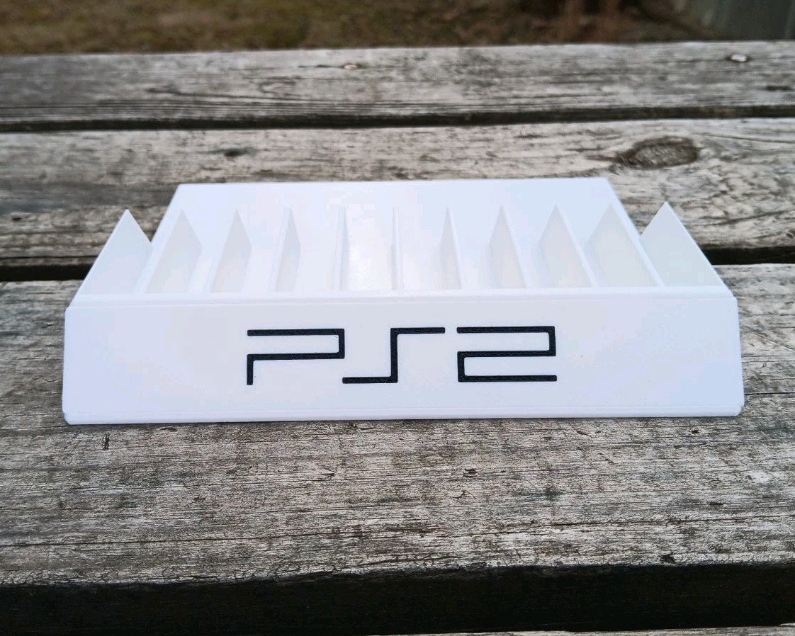 PlayStation Game Case Holder – Fits 10 PS2 Cases – Game Storage Display