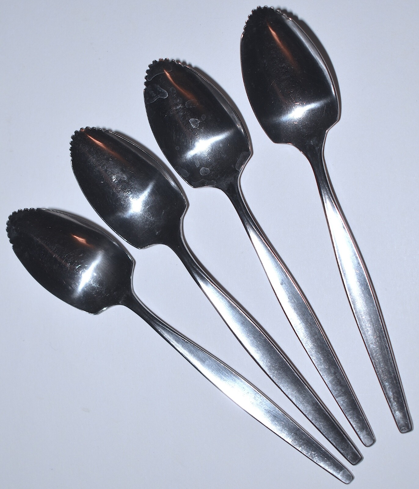 4 Vtg Citra Grapefruit Spoons Stainless Serrated Flatware Japan FreeS&H