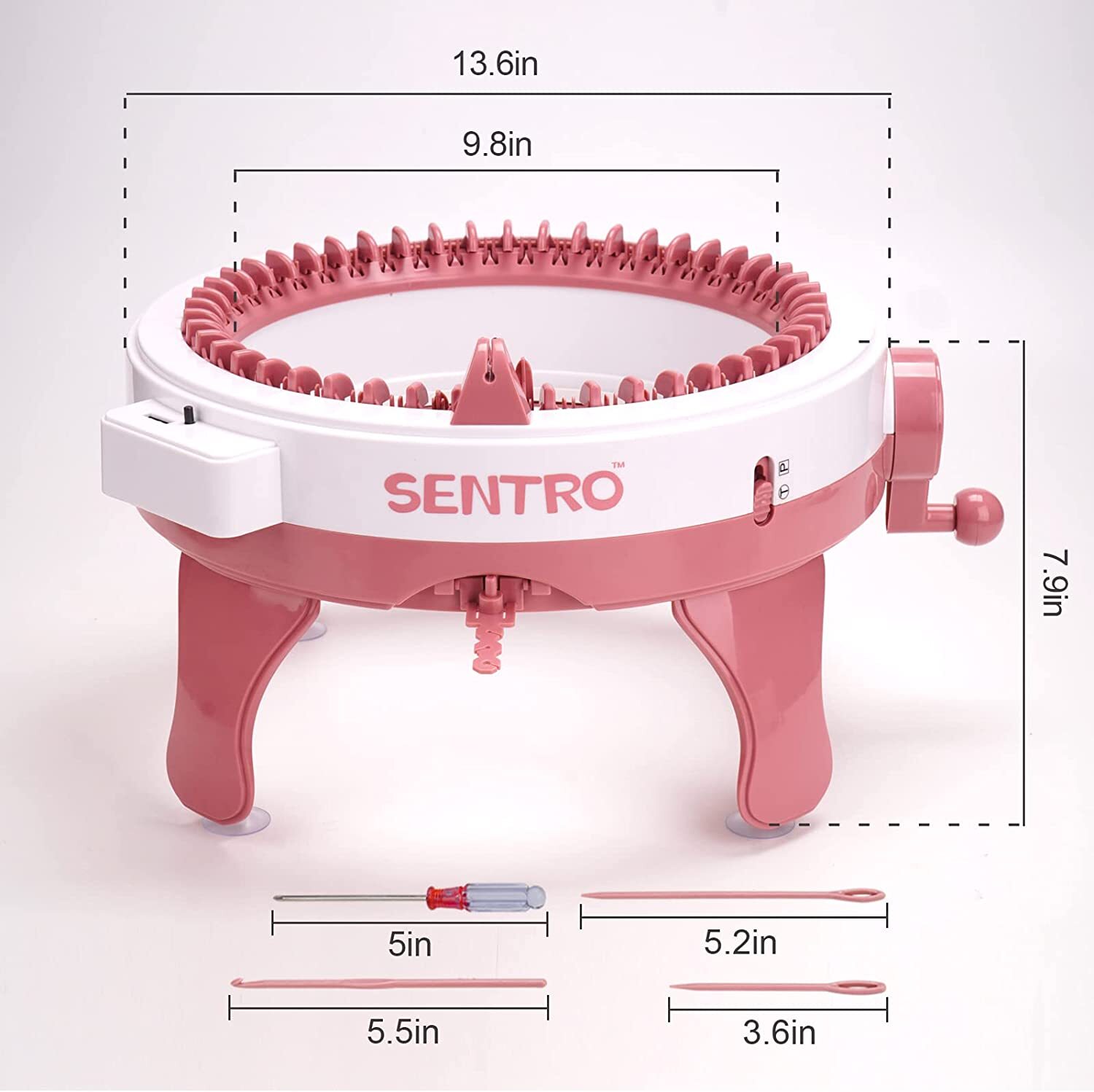 Knitting Machine,Knitting Machine 48 Needles,Smart Circular Loom with Row Counte