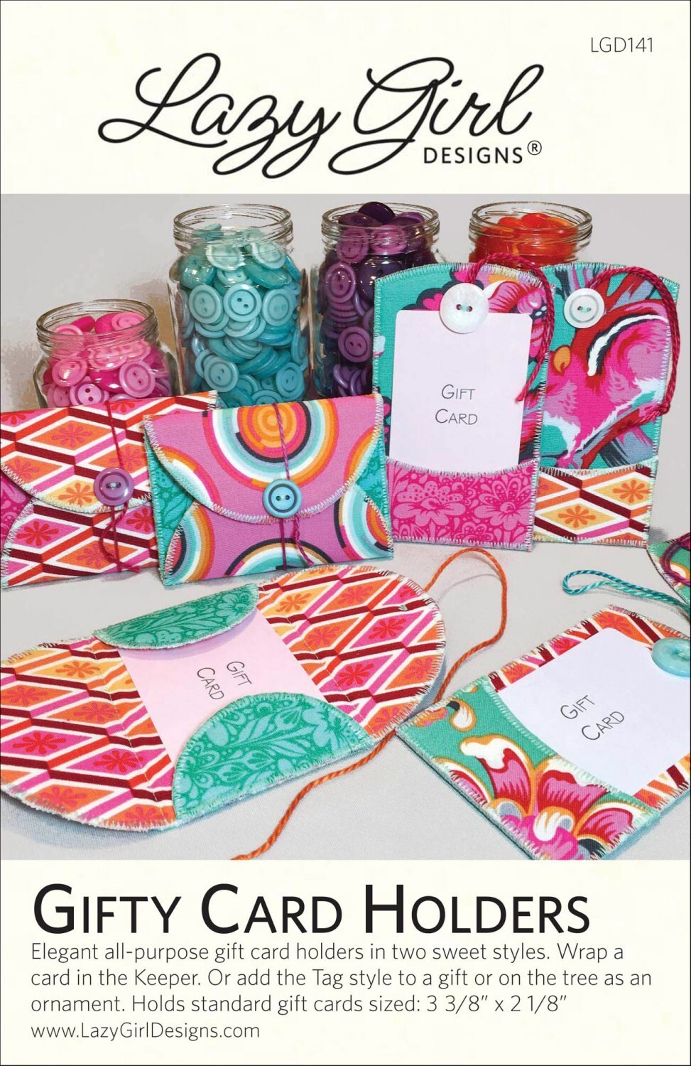 Gifty Card Holders Pattern by Lazy Girl Designs - NEW