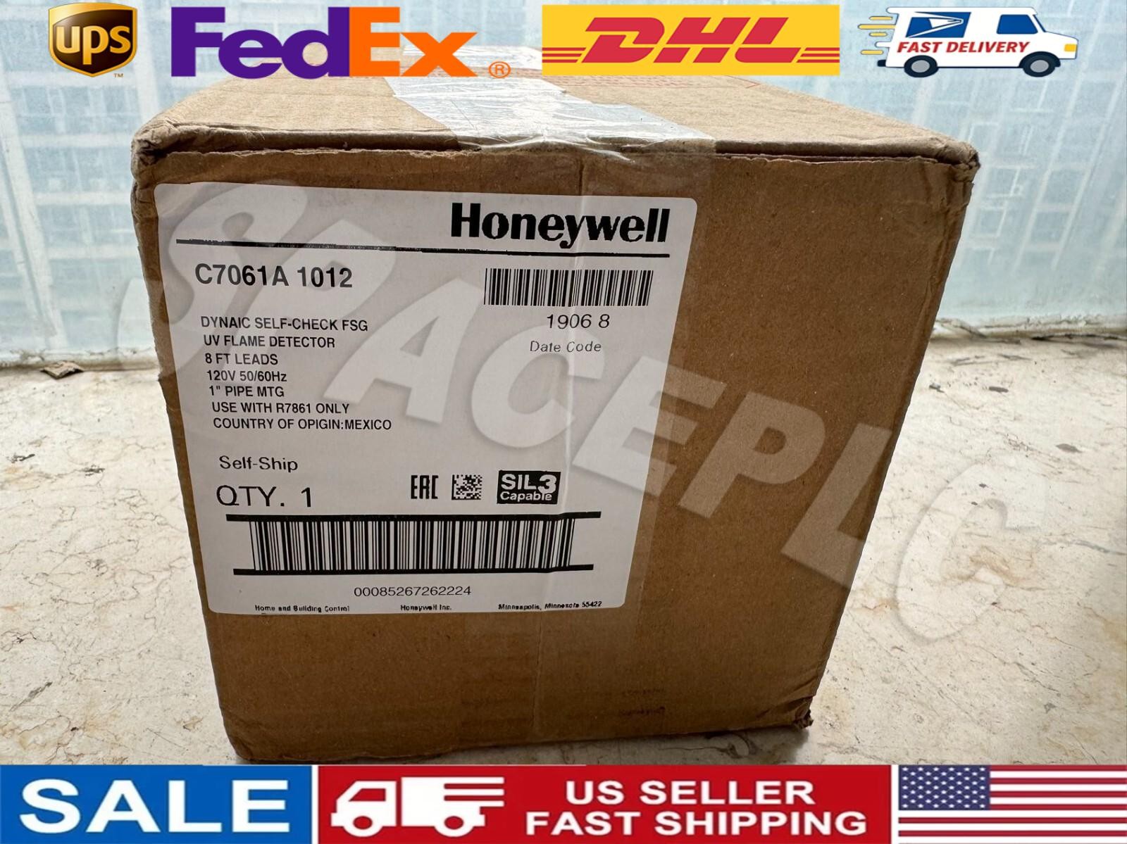 New In Box Honeywell C7061A1012 UV Detection Flame Detector