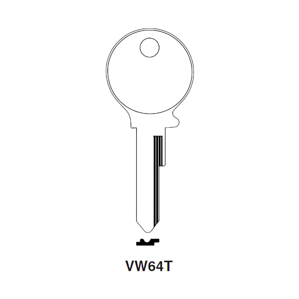 V72L Key Blank Nickel